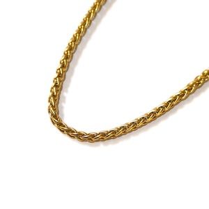 Men’s Wheat Chain Necklace Stainless Steel Gold